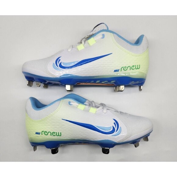 Nike Women's Hyperdiamond 4 Pro Metal Fastpitch Softball Cleats FQ7729-100 - Picture 2 of 12